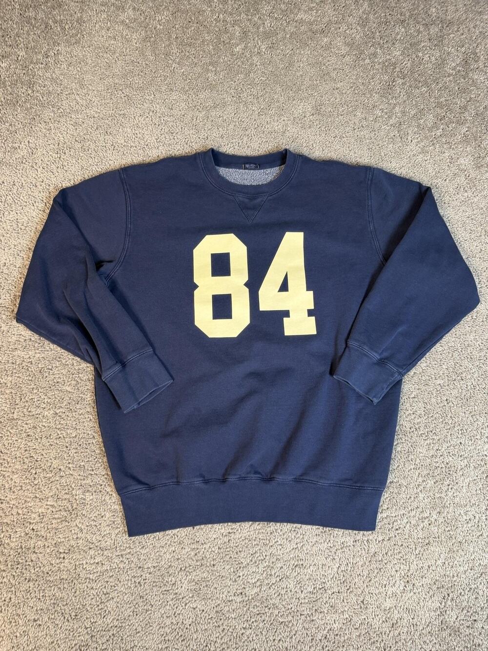 John Galt Sweatshirt Womens M Blue Pullover Fleece Lined Heavyweight 84